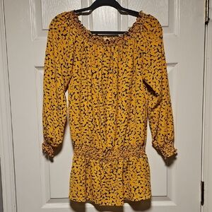 Michael Kors Yellow Floral Top